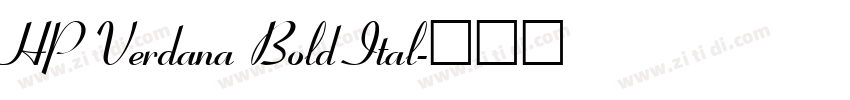HP Verdana Bold Ital字体转换